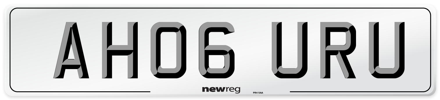 AH06 URU Number Plate from New Reg